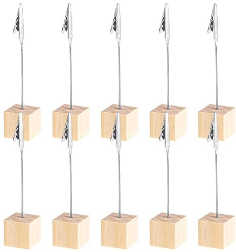 Fotohalter 20pcs, Fotoständer, Fotoaufsteller, Fotohalter mit Klammern, Memo Clip Halter, Notizhalter für Büro Hochzeits Party Hausdekoration Geschäften Restaurants Anzeige Tischnummern Preiskarten