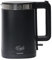 Fengjie Bollitore elettrico, 1,0 l, in acciaio inox, 1360 W, senza BPA, con termostato Strix, protezione per l'essiccazione, manico antiscivolo, base girevole a 360° (nero)