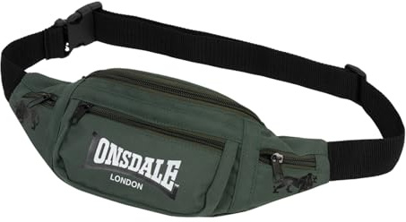 Lonsdale Gürteltasche, Verstellbarer Riemen Hüfttasche mit Mehreren Fächern | 100% Polyester, mehrere Reißverschlussfächer, 38-Zoll-verstellbarer Trageriemen, sicherer Stauraum, ideal für Reise & Alltag
