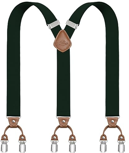 Dresime Hosenträger für Herren Breit Y Style 3.5 CM Mit Sehr 6 Starke Metall Clip Durable Elastic Verstellbare Hosenträger für Herren und Damen