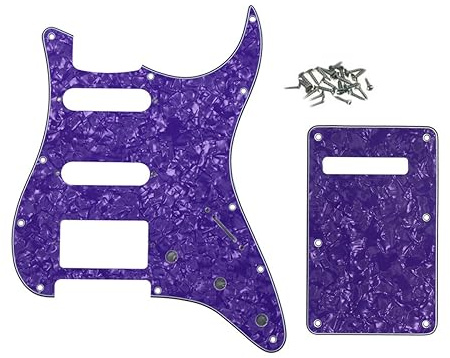 ROZILO Schlagbrett für Fender Stratocaster-Gitarre mit 11 Löchern, Violett, Perlmutt, HSS, für Fender US/Mexiko, hergestellt