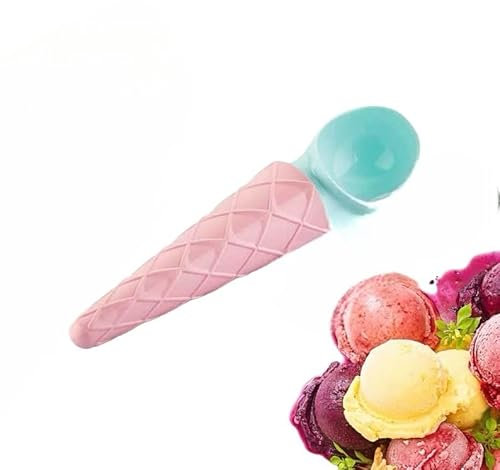 Cuchara de helado de plástico alimentario (rosa)