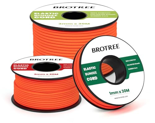 Brotree Cuerda Elástica 3mm x 10m Hilo Elástico Redonda Goma Elastica | Negro, Goma Pulseras, Poliester&Goma, Para Manualidades, Pulseras, Costura, Abalorios y Tienda