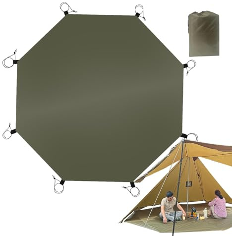 Esterilla impermeable para camping, lona octogonal para pícnic, multiusos, huella de tienda de campaña, lona gruesa, resistente a la humedad, para picnics de senderismo, S | huella de tienda de campaña, gruesa, resistente a la humedad, para picnics de senderismo, S