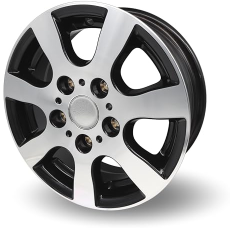 Tomason Germany TR3 5013/5 5Jx13 112x5 ET30 670kg silber/schwarz/black polished z.B. passend für Hobby, Caravan, Trailer, Anhänger, Erstausrüsterqualität (5x112)