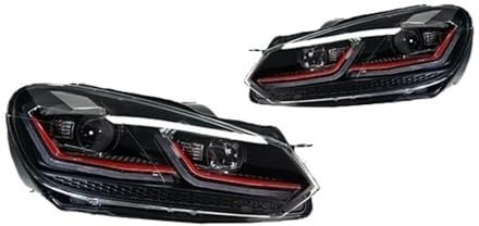 OZCCH Scheinwerfer Kompatibel for VW Golf 6 MK6 2009-2013 Auto auto товары DRL Hella 5 Xenon Objektiv Hid h7 Golf6 Auto Zubehör(TSI,1PAIR_RIGHT_A)