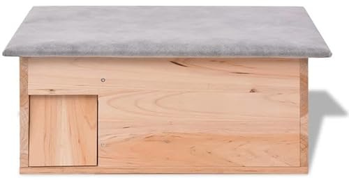 Igelhaus aus Holz 45x33x22 cm - Natürlicher Lebensraum für Kleintiere, Wetterfest & Langlebig - Perfektes Gehege für Igel im Garten