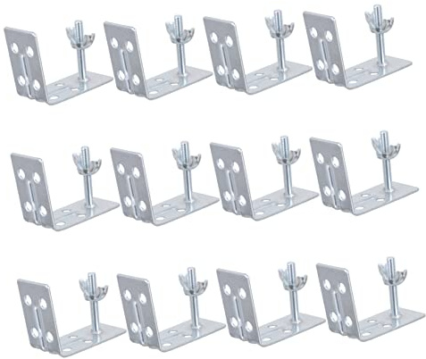 BESTYASH 12 Piezas Soporte de Cortina Forma de Juego de Accesorios de Instalación para Cortinas de Bambú y Romanas Soporte de Pared y Resistente la Corrosión