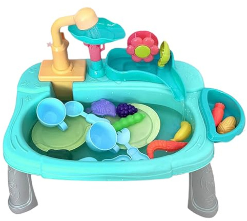 Spielküchenspüle - Elektrische Spielspülmaschine mit echtem Wasser | Rollenspiel Geschirrspüler Spielidee Für Kinder Und Kleinkinder