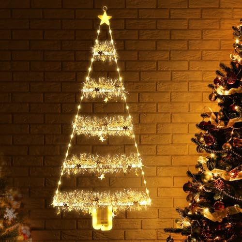 Weihnachtsbeleuchtung Außen Weihnachtsbeleuchtung Fenster Innen 81 cm LED Leiter Lichterkette 8 Modi fensterbeleuchtung weihnachten Mit Fernbedienung für Weihnachten Deko, Balkon, Party，Hochzeit