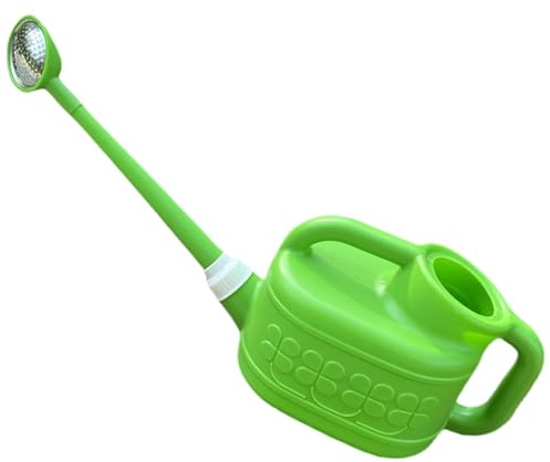 Porgeel Annaffiatoio in plastica Annaffiatoio a Prova di perdite da 4 Litri con beccuccio Lungo Rimovibile e Testina irrigatrice Pi