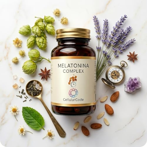 Melatonina Pura 1,9 mg | Pastillas Para Dormir · Descanso Profundo | 6 Ingredientes | con L-triptófano, Melisa, Amapola, Lúpulo y Vitamina B6