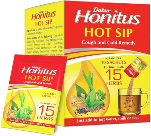 Honitus Hot Sip Ayurvedic Kadha, Instant Relief from Cough and Cold, 4gm Sachets, Pack of 450