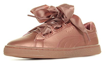 PUMA Femme Basket Heart Wn's Sneakers Basses, Copper Rose, 40 EU