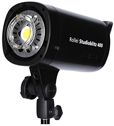 Rollei Flash de studio 400 Double Kit Photo Lumière Strobe Flash pour éclairage de Video et Photographie de Portrait (400Ws) avec Octabox, Softbox, Émetteur radio, 5 feuilles de couleur et chariot