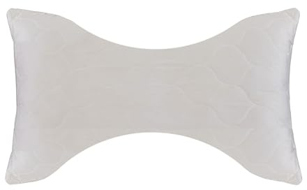 Sleep & Beyond myDual Side Pillow: 100% Natural Wool Pillow - Neck & Spine Support - Adjustable and Washable - and Comfortable Design - Ivory - Standard 20x26 inch