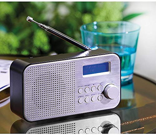 Coopers of Stortford - Nexaton DAB Radio with 20 Station Presets - Portable Compact Digital Radio with Up to 10 Hours Wire-Free Listening, Mains or Rechargeable, H8 x W15 x D4.2cm