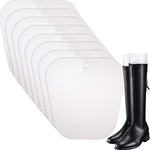 Bememo Boot Shaper 8 Paquets Shaper de Bottes Embauchoirs à Bottes Support de Bottes Hautes pour Femme et Homme (8 Pouces, Transparent)