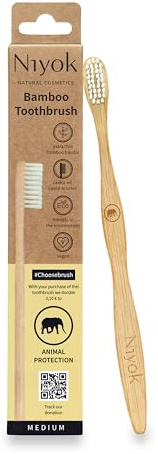 Choosebrush Brosse à dents en bambou avec distributeur