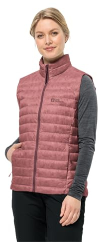 Jack Wolfskin Pilvi Down Vest W dunväst, Mineralröd, L