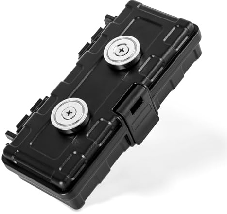 Magnetischer Schlüsselhalter unter Dem Auto, Magnetic Key Holder Box Magnetische Schlüsselhülle zum Verstecken für Fahrzeuge Outdoor Reisen Verstecken von Schlüsseln USB (Schwarz)