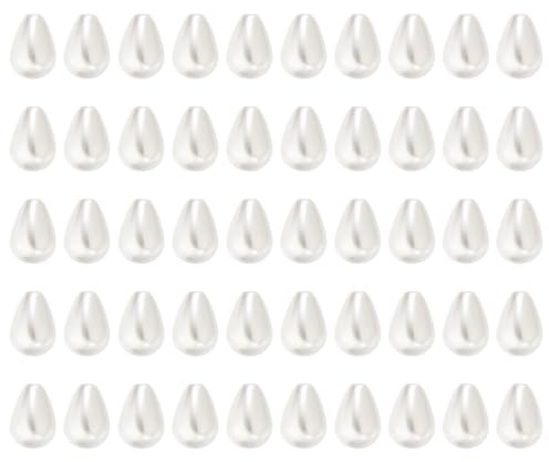 PATIKIL Pearl Charm, 200Pcs Pearl Beads Teardrop Faux Pearl Pendant Charm for Jewelry Making Bracelets Earrings Necklace