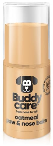 Buddycare Hundepfoten- und Nasenbalsam – Haferflocken schützen und reparieren trockene, rissige und rissige Haut, vegan und tierversuchsfrei, spendet Feuchtigkeit und pflegt | Pflegezubehör im