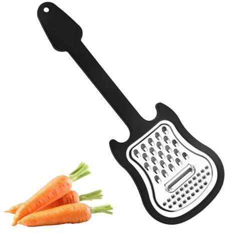 Rallador para queso de acero inoxidable | slicee para rallador de cocina en formaa de guitarra | Queso manual de rallado | Rallador de frutas portátiles para aplastar