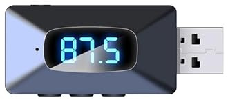 Auto Bluetooth 5.4 FM Transmitter Empfänger, USB Drahtloser Adapter Auto Audio mit LED-Anzeige, Handsfree Anrufmusik für Autoradio