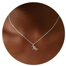SLOONG Halskette Damen Silber 925 Kette mit Buchstaben Hypoallergene Silberkette Damen 925 mit Anhänger Teenager Mädchen Geschenke M Kette Silber Schmuck Mädchen Geschenke 4 5 6 7 8 9 10 11 12 Jahre