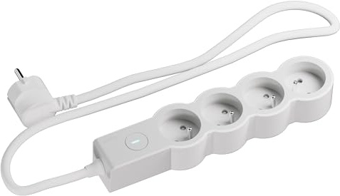 LEGRAND | Rallonge multiprise 4x2P+T 16A 3680W avec Interrupteur Lumineux on/Off, 1,5M, Blanc