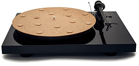 Hudson Hi-Fi CoRkErY Recessed Turntable Platter Mat – Audiophile Anti-Static Slipmat - 1-8 Recessed