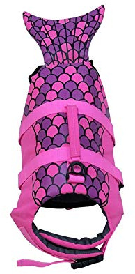 OMEM hundflytväst för simning, valp, pool, flytväst, flytväst för hundar (XL, rosa)