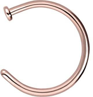 PIERCINGLINE Titan Nasenring offen PLATTE | Piercing Lippe Augenbraue Nase Ohr | Farb & Größenauswahl
