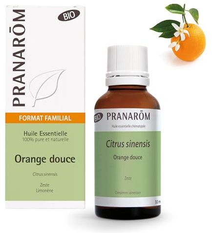 PRANAROM - Naranja Dulce Bio - Aceite Esencial - AEQT - 30ml | Huiles Essentielles