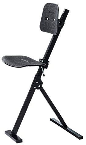 Arbeitshocker Stehhilfe, 50-85 cm Sitzhöhe, Kunststoff, schwarz