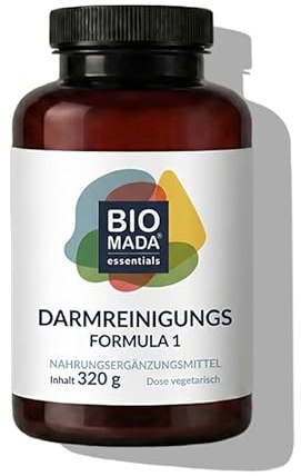 BIOMADA Darmreinigungs Formula 1 320 g Pulver mit Mikronährstoffen Ballaststoffen Flohsamen Rote Bete Vegetarisch Glutenfrei Laktosefrei