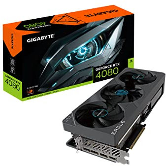 GIGABYTE GeForce RTX 4080 EAGLE OC 16GB Carte graphique - 16GB DDR6X, 192bit, PCI-E 4.0, Core 2520Mhz, RGB, DP 1.4, HDMI 2.1a, NVIDIA DLSS 3, GV-N4080EAGLE OC-16GD