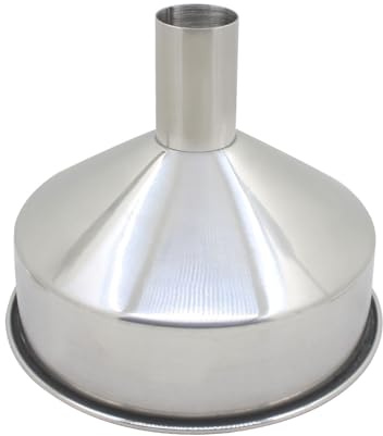 HOMEXO Trichter, groß, Edelstahl 304, mit Filter, Haushaltsöltrichter, extra großer industrieller Trichter, 1 Stück (Color : 245-38mm)