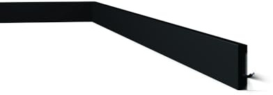 Plinthe Noire FT2 BLACK WALLSTYL - 58x13x2000mm - Plinthe Murale Design Moderne en Polystyrène Haute Densité - NOËL & MARQUET - Finition Noir Mat - 2 Mètres