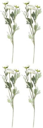 Garneck 4stücke Lifelike Künstliche Rosenblüten Realistische Blumenarrangements Für Hochzeiten Partys Und Hausdekoration Weiß Für Garten Und Innenräume