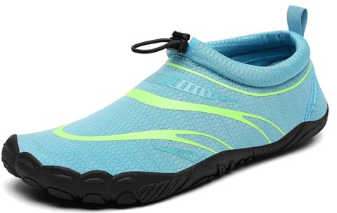 Mishansha Badeschuhe Herren Damen Wasserschuhe Atmungsaktive Schnell Trocknend Schwimmschuhe rutschfeste Leicht Barfußschuhe fur Männer Frauen, Himmel Blau, 41 EU