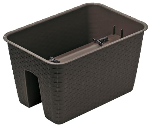 Annastore Blumenkasten für Geländer und Brüstungen - (400 mm, Dunkelbraun)