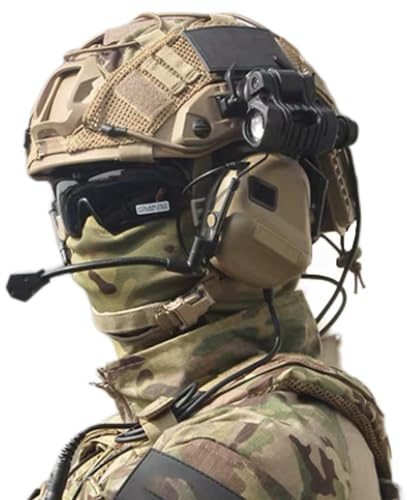 Fotrsta Taktischer Helm Set, Fast Helm Mit Airsoft Maske, Noise-Cancelling-Kopfhörer, Paintball Brille Und NVG Modell Und Teleskop-Modell Für Airsoft Protective CS Militär Spiel