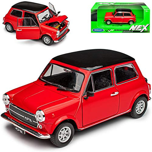 Welly Mini Cooper Ur Modell Rot Schwarz 1959-2000 1/24 Modell Auto