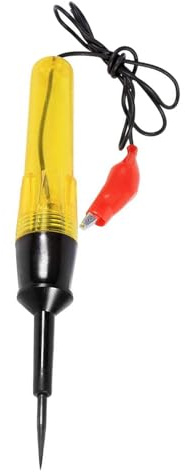 BOROCO Spannungsprüfer, Auto Teststift 6V 12V 24V DC Spannungstester für Auto LKW Motorrad, Elektrischer Prüfstift mit Krokodilklemme, Automotive Diagnosewerkzeug