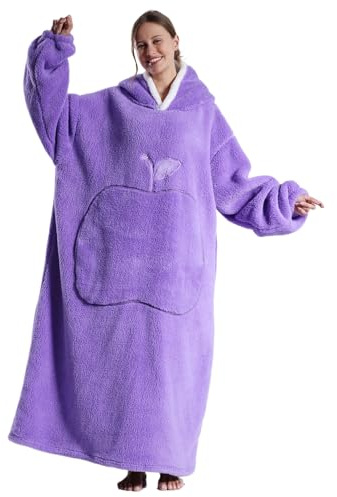 Ancokig Übergroße tragbare Decke für Damen und Herren, Dicker Warmer Kapuzenpullover mit Riesentasche, super gemütlicher Riesen-Decken-Hoodie für Teenager