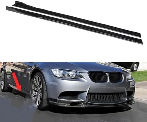 GLYGLY Auto Seitenschweller für BMW E90 E91 E92 E93 M3 2007-2013, Rocker Splitter Side Winglet Wing Diffusor Karosserie-Kit Wings Diffusor Auto Spoiler,Carbon Fiber Look
