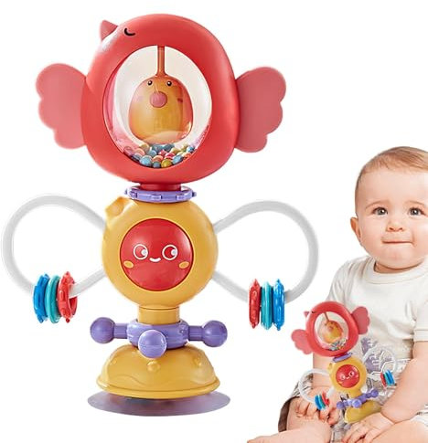Jouets à ventouse – Jouets sensoriels pour bébés, jouet de développement de chaise haute | Jouet plateau à ventouse pour l'apprentissage précoce, jouets interactifs pour bébé à partir de 6 mois, jouet