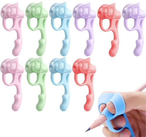 10 Pezzi Impugnatura Matita Bambini, Impugnatura Matita bambini, Ergonomico Scrittura Strumento Correzione della Postura per Mancini e Destrimani Aiuto per La Scrittura per Bambini e Adulti